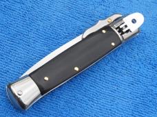 8" SLS Knife -(Swinguard Leverlock Stiletto) switchblade knife ebonywood Handles Dagger Blade