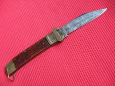 Vintage Japan Shell Puller Bone Switchblade Knife