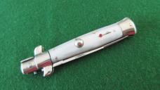 c. 1960's Rostfrei IMPORT 1 18cm WHITE Pearl Handle Swivel Bolster RED DOT