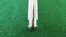 c. 1960's Rostfrei IMPORT 1 18cm WHITE Pearl Handle Swivel Bolster RED DOT