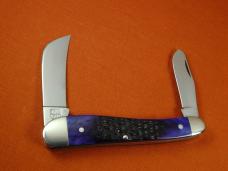 Titusville Cutlery Violet Jigged Bone Rooster Comb Farmer Knife Super Rare 1 of 5 COA USA Made 2024
