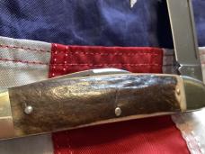 Hen & Rooster -Bertram Cutlery Large TOBACCO Congress w/ Stag Handles