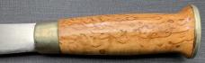 Oss Ruutel fixed blade sheath knife made in Finland with wonderful etching on the blade. Light use. 