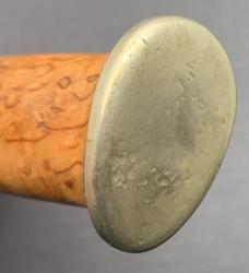 Oss Ruutel fixed blade sheath knife made in Finland with wonderful etching on the blade. Light use. 