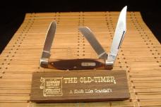 SCHRADE OLD TIMER 8OT SR. STOCKMAN VINTAGE U.S.A. MADE HIGH CARBON STEEL BLADES NIB POCKET KNIFE