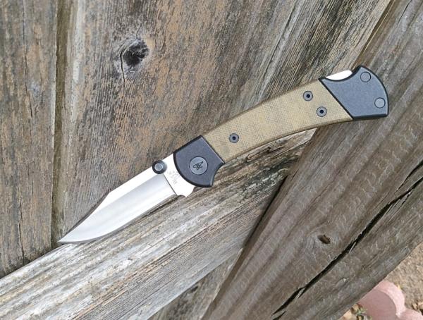 Buck 112 Ranger Sport Folding Knife OD Green Micarta Handle S30V Blade - NEW