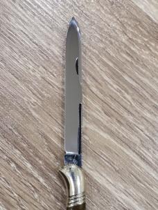 Rare 4 1/4" Custom made Bird's Head Bolster Knife with Filework, Nice Scales!