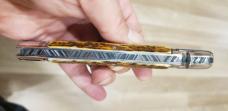 5 1/2 " Big Custom Made Bird's Head Bolster Knife, Premium Stag handle 