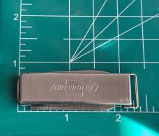 Italy Made Chevrolet Unusual 2 Blade Knife Blade and Nail File Case Inside