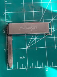 Italy Made Chevrolet Unusual 2 Blade Knife Blade and Nail File Case Inside