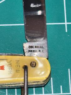 1939 Colonial Prov. R.I. New York World's Fair 2 Blade 2-1/4" Pocket Knife Folding