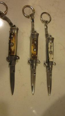 Group of 3 Mini Italian stiletto keychains