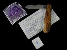 Titusville Cutlery Holy Land Olivewood EZ Open Little Man Shadow Jack Knife 1 of 35 COA USA Made