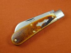 Great Eastern Cutlery GEC Antique Yellow Natural Bone Rams Foot Knife NIT 933124 USA Made