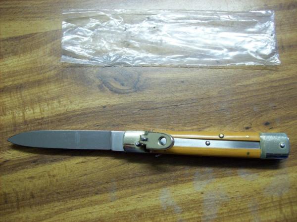 Vintage Hubertus Knife Size 12 Slimline Ritter Factory Yellow Micarta Factory Edge!