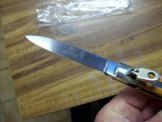 Vintage Hubertus Knife Size 12 Slimline Ritter Factory Yellow Micarta Factory Edge!