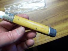 Vintage Hubertus Knife Size 12 Slimline Ritter Factory Yellow Micarta Factory Edge!