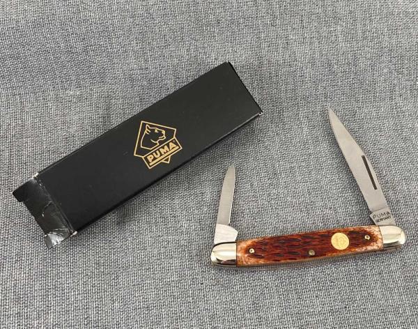 Puma Germany – 2 Blade Stockman – 2000 NKCA Youth Knife – Brown Bone – NIB