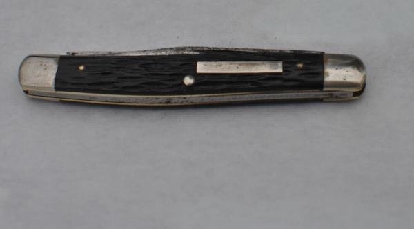 Kabar Rough Black 2 Bl Bar Shield Nickel Bolsters Used Factory Snap And Tight 2 1/2" Closed
