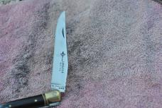Laguiole Extra Made In France G. David 440 Steel Horn Handles Brass Bolster, liners And Pins