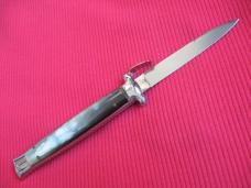 Vintage Italian Horn Trap Door OTF Switchblade Knife - Mint