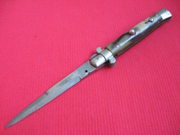 Early Vintage 1940's Flat Guard Italian 11" Picklock Stiletto Switchblade Knife