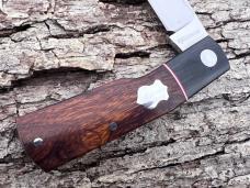 STEENKAMP M390 IRON WOOD GUNSTOCK CLIP BLADE SLIP-JOINT