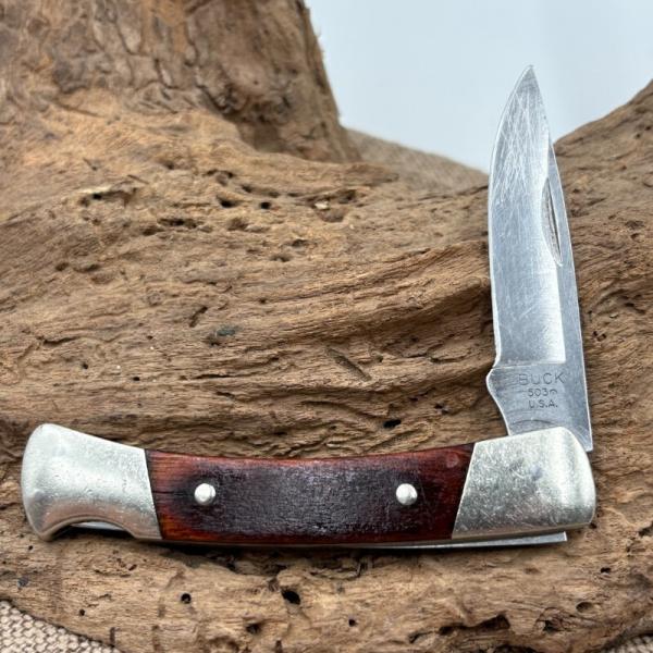 2013 Buck Model 503 Prince Lockback Single Blade Folding Pocket Knife USA, (3)