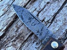 JEFF PEARCE CUSTOM WWII RAG MICARTA DAMASCUS SMALL ZULU 
