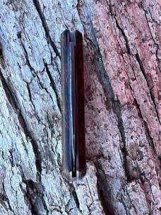 JEFF PEARCE CUSTOM WWII RAG MICARTA DAMASCUS SMALL ZULU 