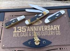 CASE XX ** 135th ANNIVERSARY COMMEMORATIVE OLIVE GREEN TRAPPER CANOE BARLOW SET 2024