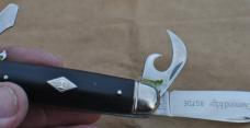 Imperial 857 DE Multi Folder Mint Salesman's Sample Blade Etch Prov. RI USA Steel Hardware