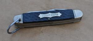 Camillus 4 Line Scout Knife Loud SnapTight Sharp Rough Black 3 3/4" Closed Bail Scout Shield