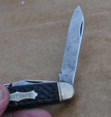 Camillus 4 Line Scout Knife Loud SnapTight Sharp Rough Black 3 3/4" Closed Bail Scout Shield