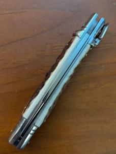 NEW OLD STOCK AKC ITALIAN SLIMLINE LEVERLOCK 20cm - 8” STAG HORN.. 