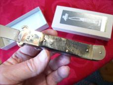 Hubertus Knife Shellpuller Patronenzieher Solingen Germany Big Horn Edition Size 11 UNUSED NIB.