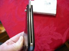 A.G.A. Campolin Rare Italian Gun Knife Black Ebonywood Circa 2019 UNUSED W/Box