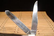 SCHRADE OLD TIMER 96OT BEARHEAD TRAPPER VINTAGE USED USA MADE CARBON STEEL FOLDING POCKET KNIFE 
