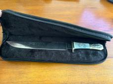 Extremely Rare Parker Cut. Co. EK-9P Patriot Self Defender Bowie Knife w/Mother of Pearl Scales Jap