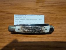 Canal Street Cutlery ElkhornStag 4 1/8 Moon Pie Trapper Two Blade 440C Knife 030