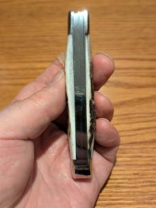 Canal Street Cutlery ElkhornStag 4 1/8 Moon Pie Trapper Two Blade 440C Knife 030