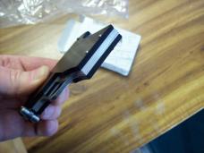 A.G.A. Campolin Rare Italian Gun Knife Black Ebonywood Circa 2019 UNUSED W/Box