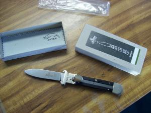 Hubertus Knife Shellpuller Patronenzieher Solingen Large Size 11 Exotic Black Ebonywood UNUSED NIB.