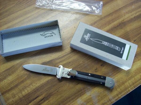 Hubertus Knife Shellpuller Patronenzieher Solingen Large Size 11 Exotic Black Ebonywood UNUSED NIB.