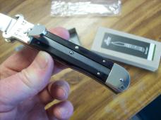 Hubertus Knife Shellpuller Patronenzieher Solingen Large Size 11 Exotic Black Ebonywood UNUSED NIB.
