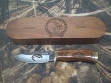 2001 BUCK CUSTOM USA ROCKY MOUNTAIN ELK FOUNDATION BANQUET EDITION KNIFE NEW IN DISPLAY CASE