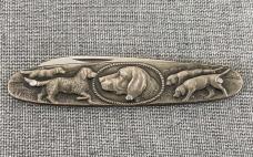 German made (Boker) – Hunting Dogs Scene – Stainless Equal End Pen Knife
