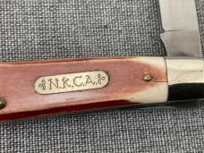 Schrade USA – Small Trapper 285UH – NKCA PROTOTYPE – Smooth Red Bone