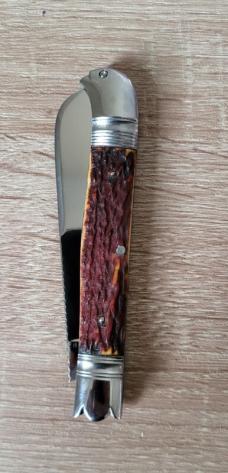 4 1/2"  Custom Handmade Bird's Head Bolster Knife, Hammer forged