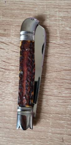 4 1/2"  Custom Handmade Bird's Head Bolster Knife, Hammer forged